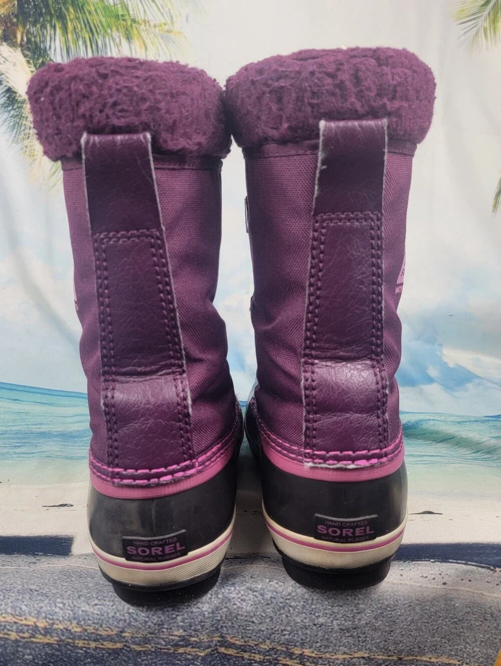 Sorel Snow Boots‎ Yoot Pac Purple/Black Waterproof Womens 6.5 Mens 5